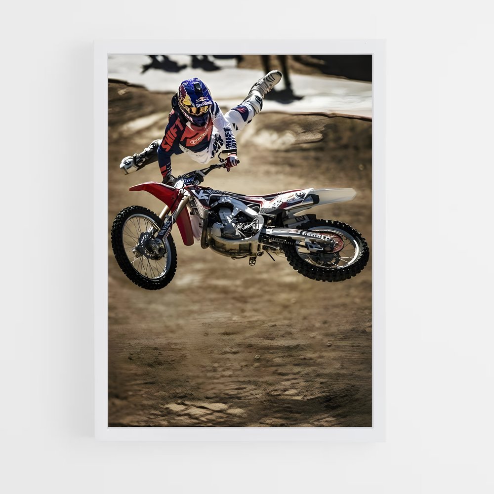 Poster Tricks en Plein Vol – affiche Motocross freestyle (vue 3)